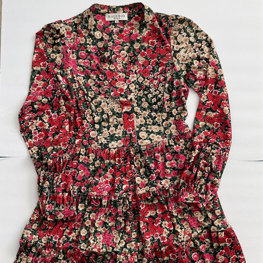 Hale Bob Dress Floral Print Multicolor Size S